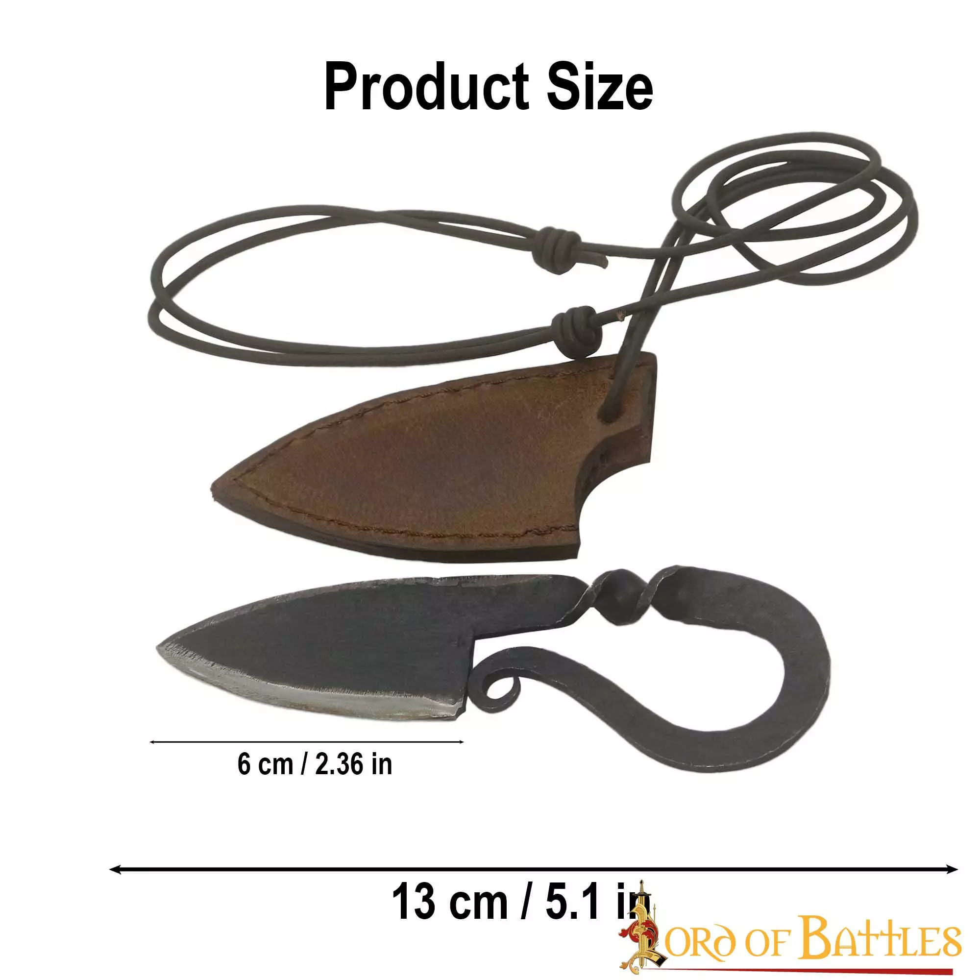 Cuchillo Vikingo De Hierro Forjado A Mano Con Funda De Cuero Auténtico 5 Cuchillo Vikingo De Hierro Forjado A Mano Con Funda De Cuero Auténtico - Imagen 3