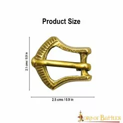 Hebilla De Cinturón Medieval Pequeña De Latón Puro Juego Funcional De 5 -Armadura Ventas 3 331