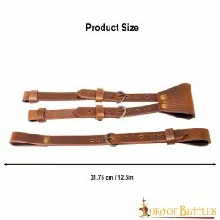 Juego De Tres Cinturones De Cuero Para Colgar Espadas Medievales -Armadura Ventas 3 334