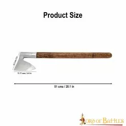 Hacha De Guerra Del Siglo XIV Con Cabeza De Acero Al Carbono Forjada A Mano 10 Hacha De Guerra Del Siglo XIV Con Cabeza De Acero Al Carbono Forjada A Mano -Armadura Ventas 3 338