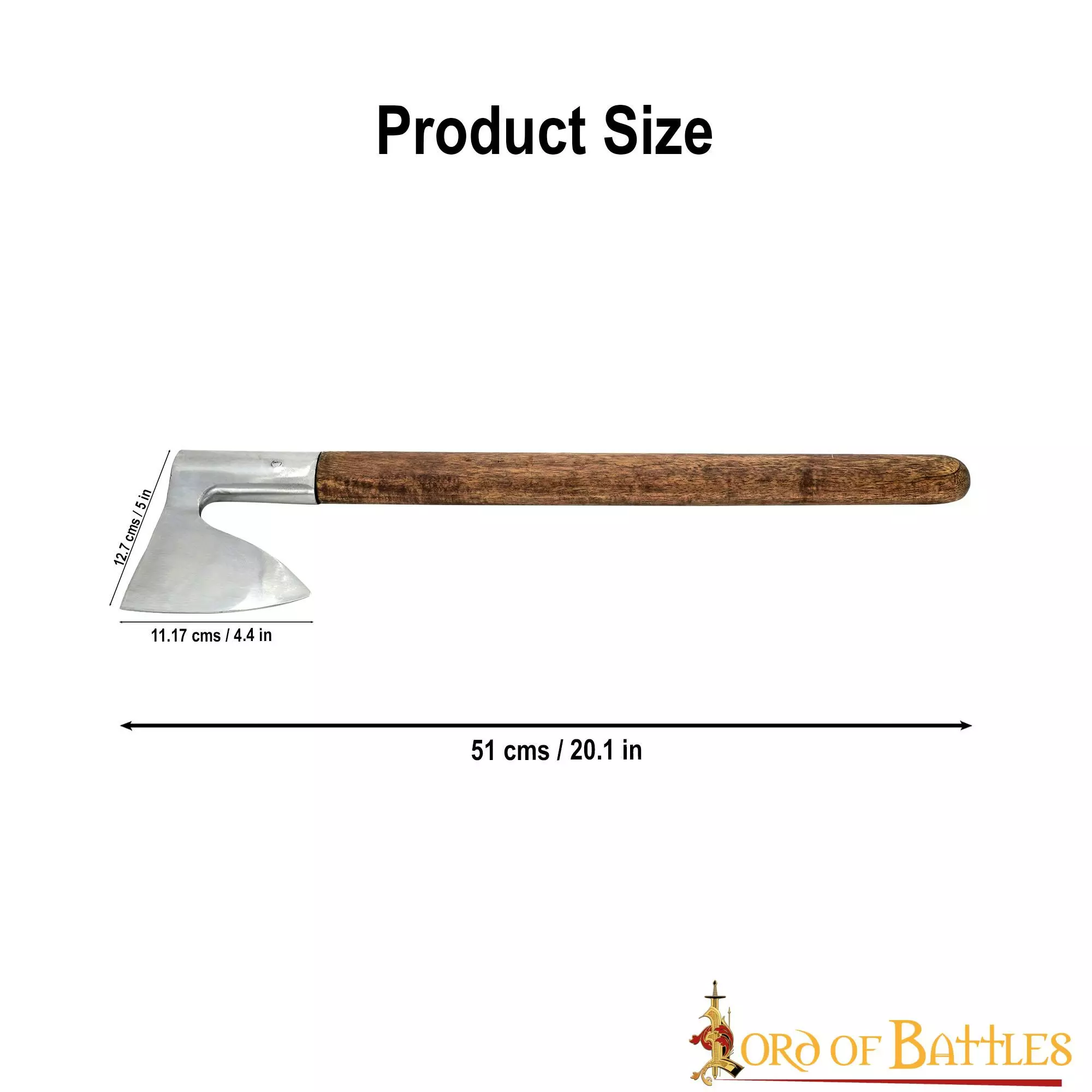 Hacha De Guerra Del Siglo XIV Con Cabeza De Acero Al Carbono Forjada A Mano 5 Hacha De Guerra Del Siglo XIV Con Cabeza De Acero Al Carbono Forjada A Mano - Imagen 3