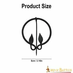 Broche Medieval Para Capa Con Extremos En Forma De Hoja Accesorio Para Ropa De Hierro Forjado A Mano 10 Broche Medieval Para Capa Con Extremos En Forma De Hoja Accesorio Para Ropa De Hierro Forjado A Mano -Armadura Ventas 3 349