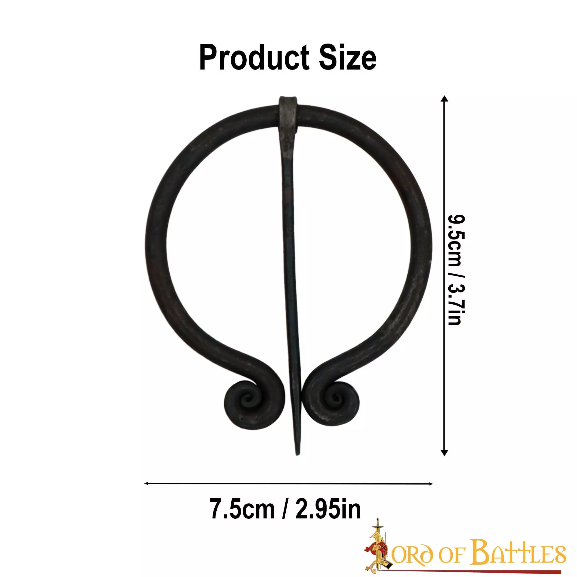 Cierre De Capa Funcional De Hierro Forjado A Mano Con Peroné De La Alta Edad Media 5 Cierre De Capa Funcional De Hierro Forjado A Mano Con Peroné De La Alta Edad Media - Imagen 3