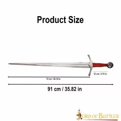 Espada Medieval Tipo XVI Tipología Oakeshott Con Vaina De Cuero 10 Espada Medieval Tipo XVI Tipología Oakeshott Con Vaina De Cuero -Armadura Ventas 3 38