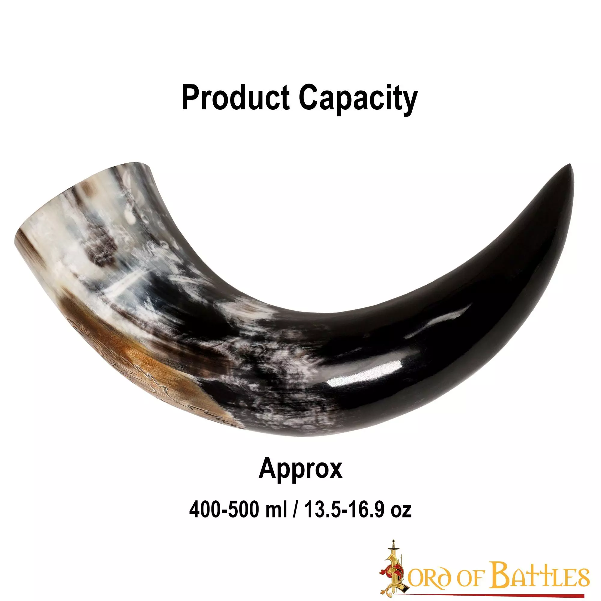 Cuerno Para Beber De León Rampante Grabado Cuerno De Buey Auténtico Hecho A Mano 5 Cuerno Para Beber De León Rampante Grabado Cuerno De Buey Auténtico Hecho A Mano - Imagen 3