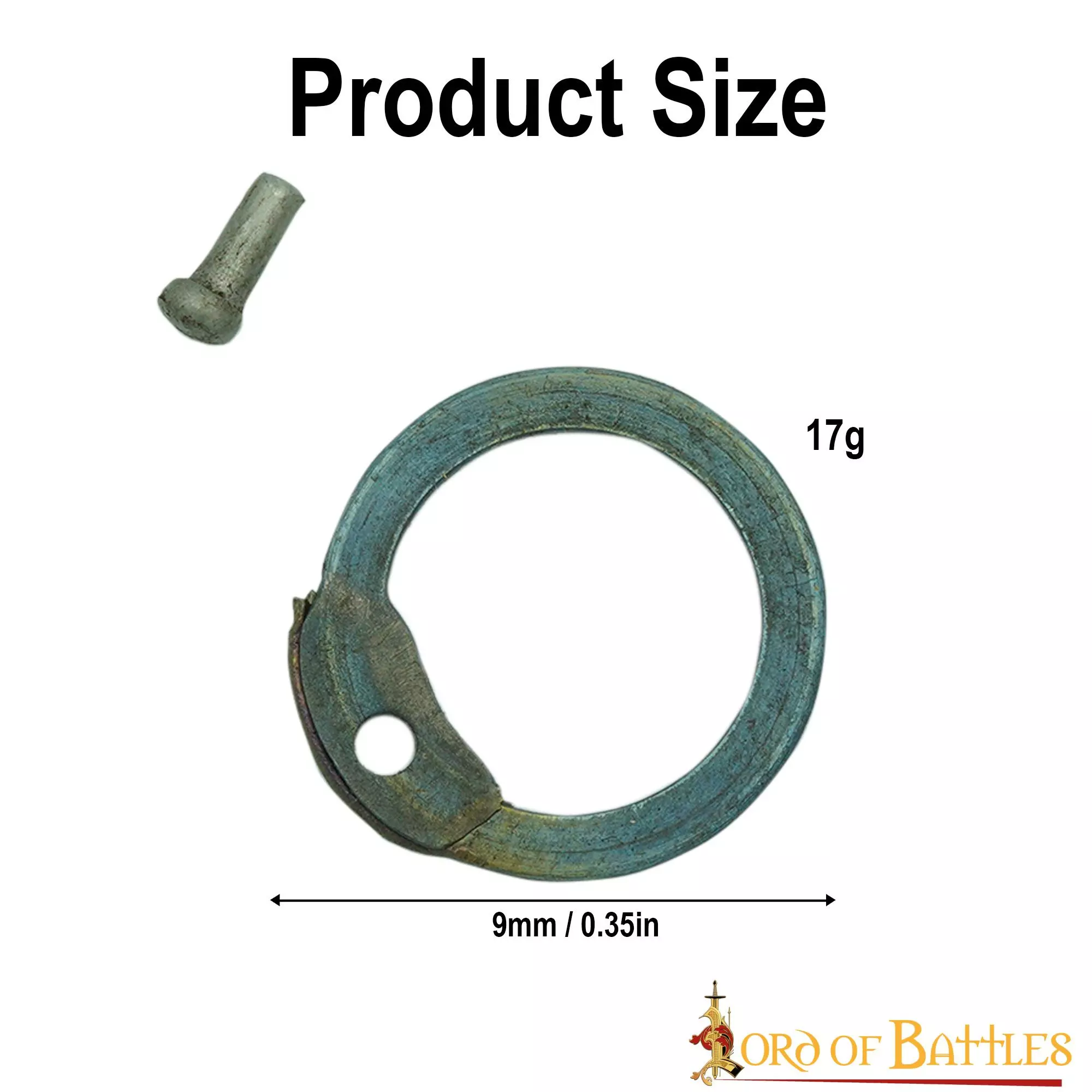 Anillos Planos De Titanio Sueltos Con Remaches De Cúpula DIY Chainmail Armor 5 Anillos Planos De Titanio Sueltos Con Remaches De Cúpula DIY Chainmail Armor - Imagen 3