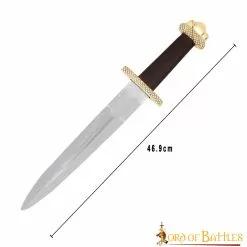Daga Vikinga Con Penacho Trilobulado De Latón Macizo Puro -Armadura Ventas 3 47 1
