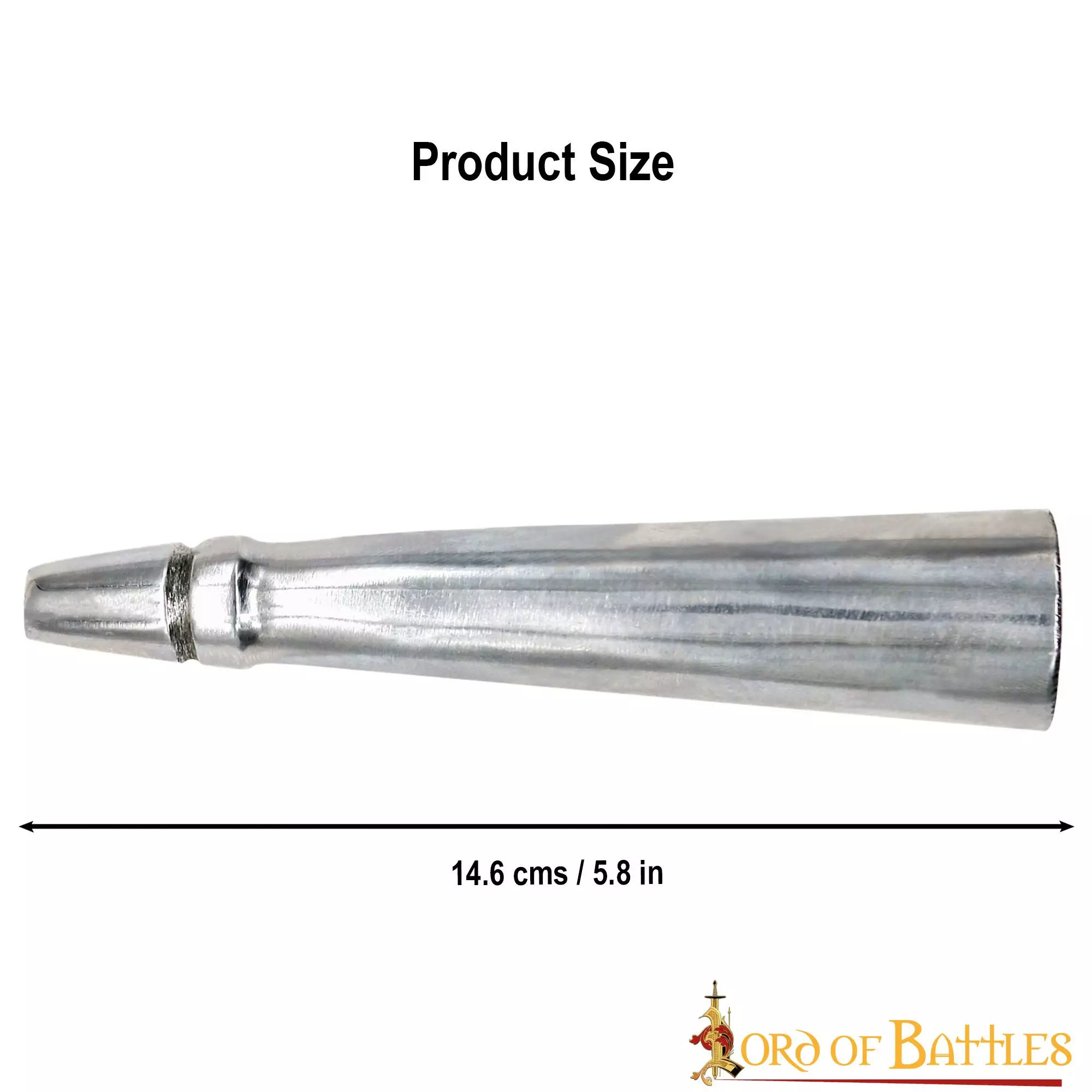 Punta Plana De Lanza Medieval Cantonera De Acero Artesanal Accesorio 5 Punta Plana De Lanza Medieval Cantonera De Acero Artesanal Accesorio - Imagen 3