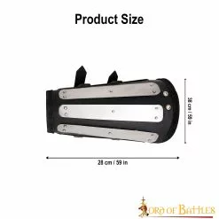 Brazales De Cuero Auténtico Con Placas Metálicas Entablilladas Armadura De Armas -Armadura Ventas 3 48