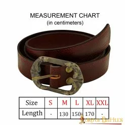 Cinturón Artesanal De Cuero Auténtico Con Diseño En Relieve -Armadura Ventas 3 52