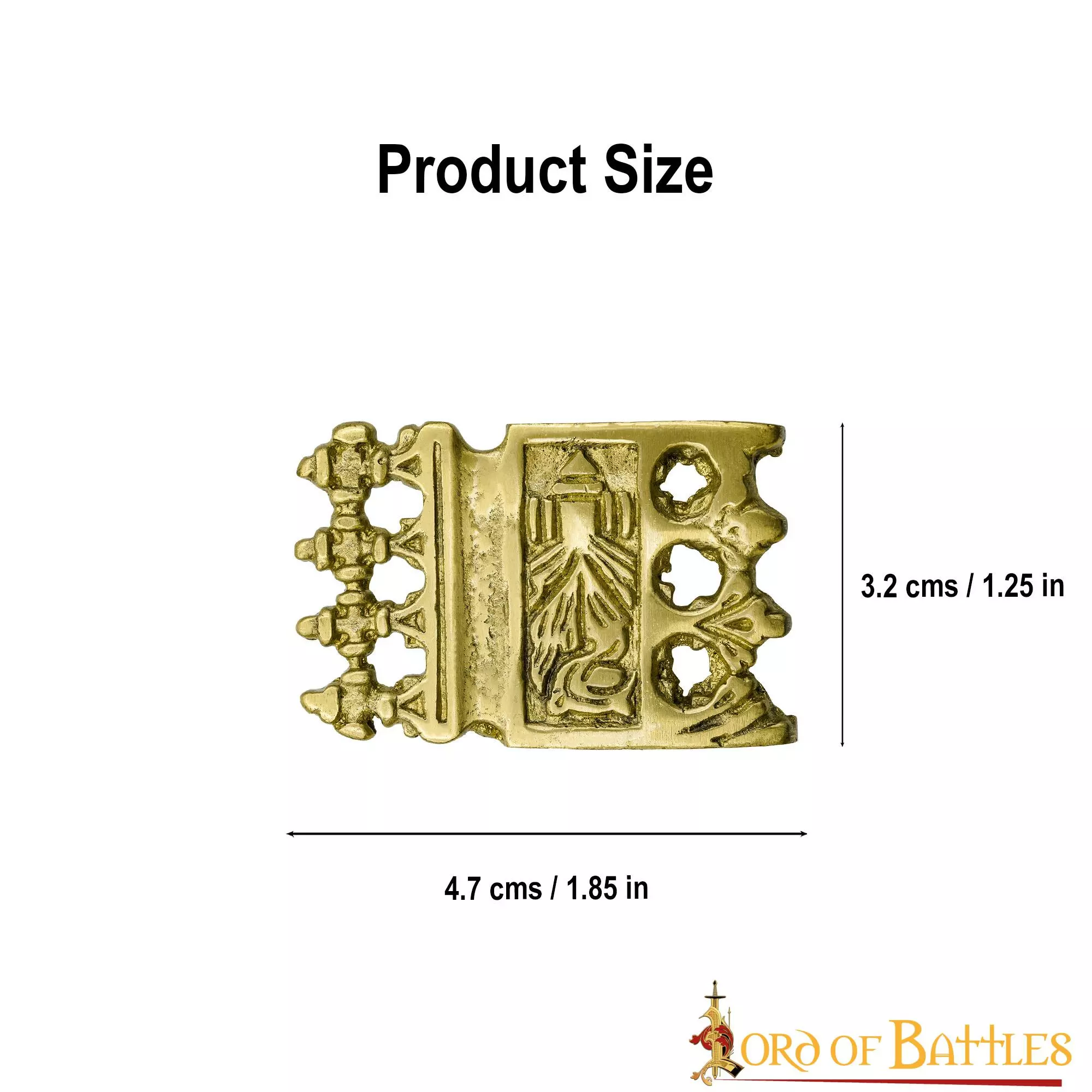Juego De 5 Broches Para Cinturón De Latón Macizo Vikingo Ornamentado Accesorio Funcional 5 Juego De 5 Broches Para Cinturón De Latón Macizo Vikingo Ornamentado Accesorio Funcional - Imagen 3