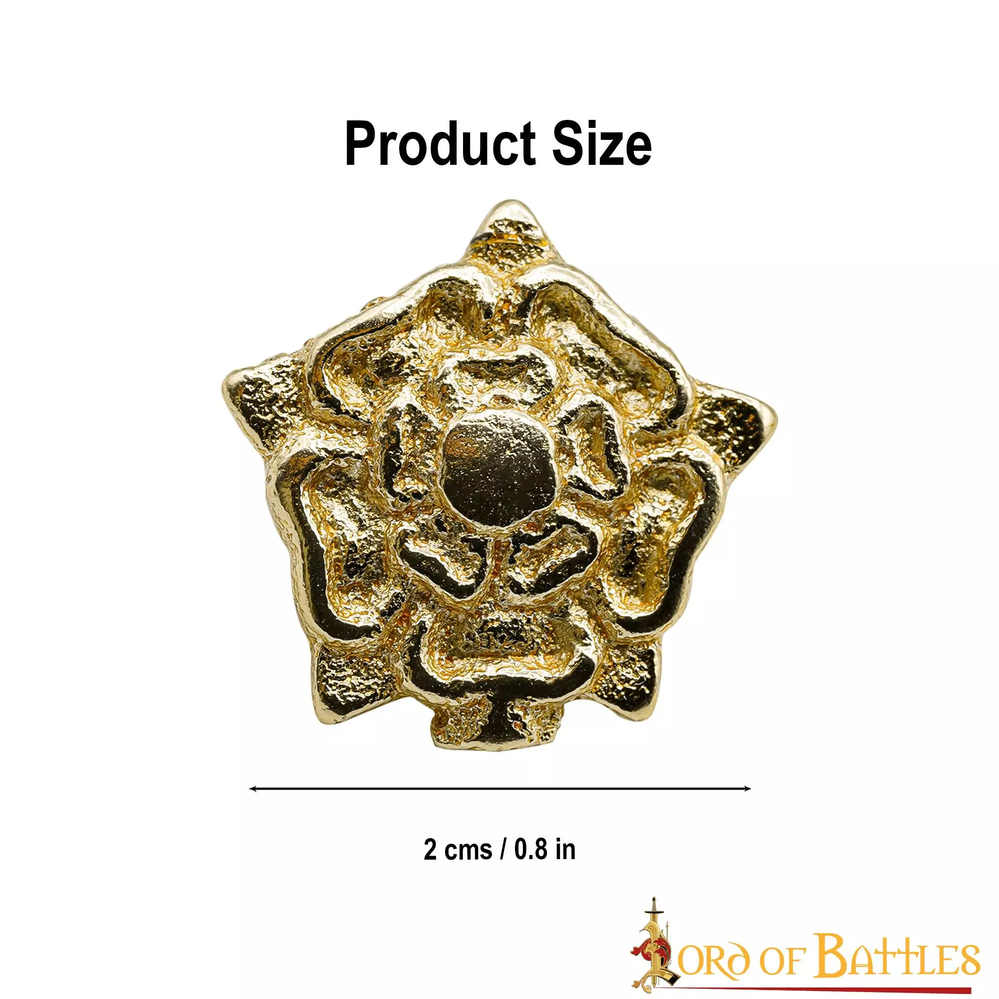 Juego De 5 Soportes De Cinturón De Latón Puro Tudor Rose 5 Juego De 5 Soportes De Cinturón De Latón Puro Tudor Rose - Imagen 3