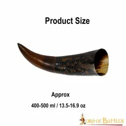 Beber Cuerno De Buey Diseños Grabados Con Motas Carbonizadas Cuerno De Buey Auténtico -Armadura Ventas 3 65