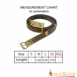 Cinturón Medieval De Cuero Con Hebilla Y Capucha De Latón Puro 10 Cinturón Medieval De Cuero Con Hebilla Y Capucha De Latón Puro -Armadura Ventas 3 69