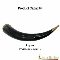 Cuerno Medieval Vikingo Para Beber Con Accesorios De Latón Cuerno De Buey Auténtico Hecho A Mano -Armadura Ventas 3 7 3