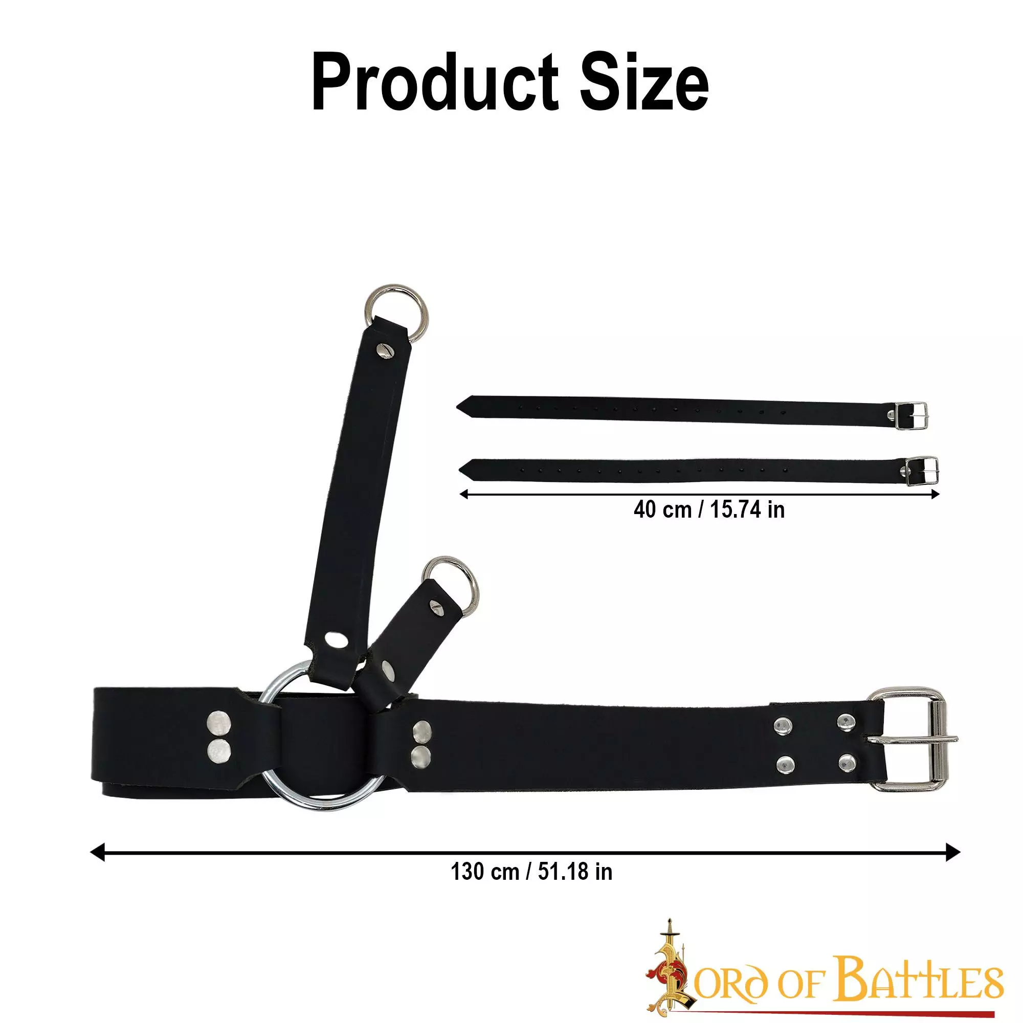 Juego De Cinturones De Cuero Auténtico Para Colgar Espadas Para LARP Y Cosplay 5 Juego De Cinturones De Cuero Auténtico Para Colgar Espadas Para LARP Y Cosplay - Imagen 3