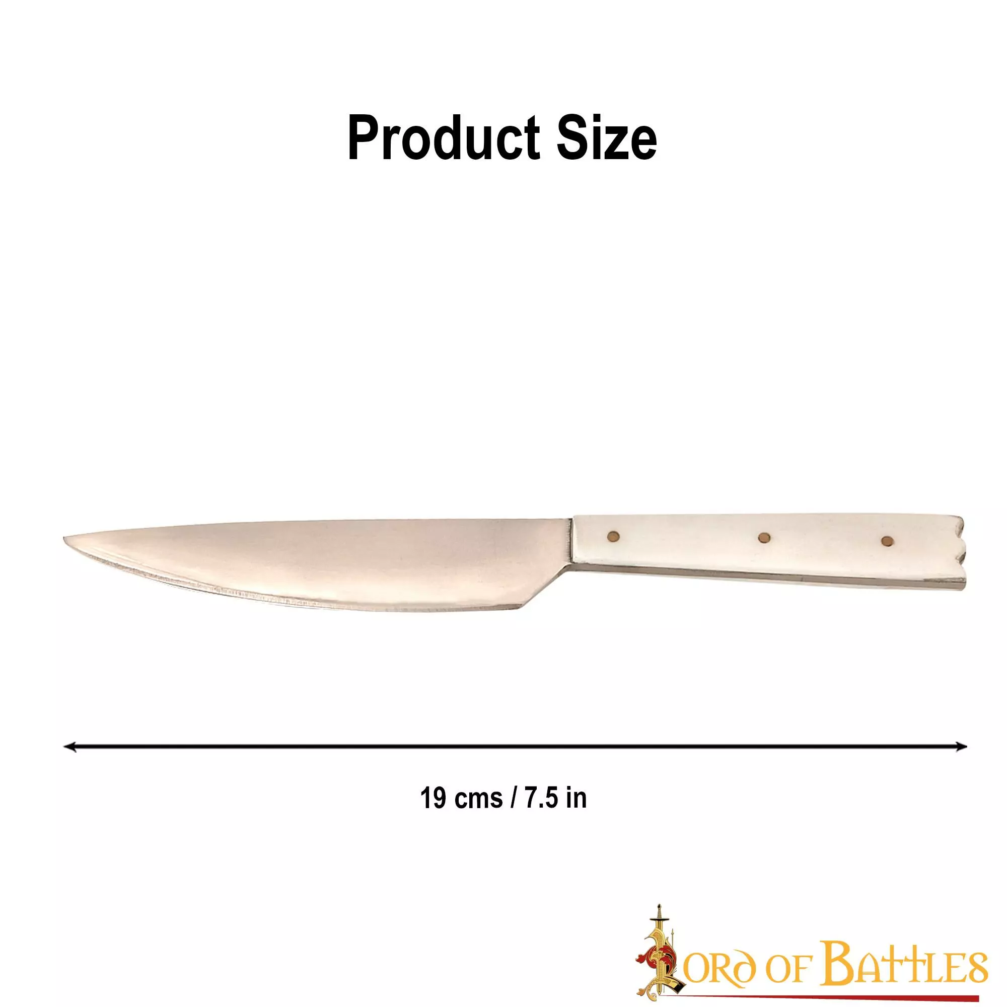 Cuchillo Medieval Pequeño De Acero Inoxidable Con Mango De Hueso Auténtico 5 Cuchillo Medieval Pequeño De Acero Inoxidable Con Mango De Hueso Auténtico - Imagen 3