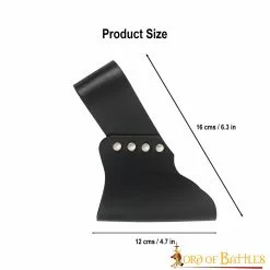Rana Medieval Acodada De Cuero Negro Para Espadas Y Hachas -Armadura Ventas 3 87
