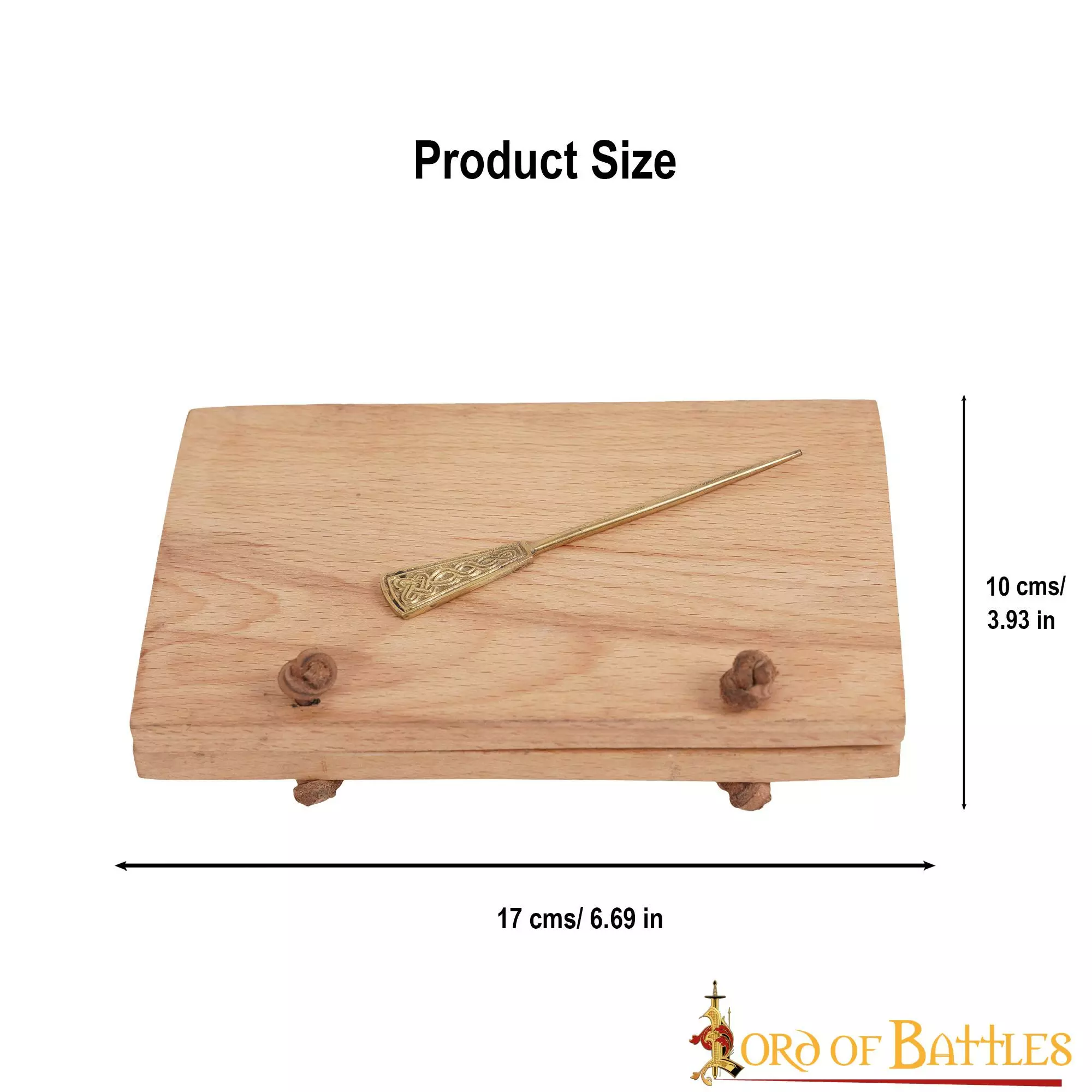 Tableta De Cera Romana Con Estilete De Latón Puro Accesorio Funcional De Madera 5 Tableta De Cera Romana Con Estilete De Latón Puro Accesorio Funcional De Madera - Imagen 3