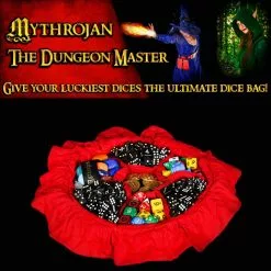 Bolsa Para Dados Y Accesorios Mythrojan "Dungeon Master" Con Cordón Ideal Para Dados De Varias Caras Siete Secciones -Armadura Ventas 3 DSC03121
