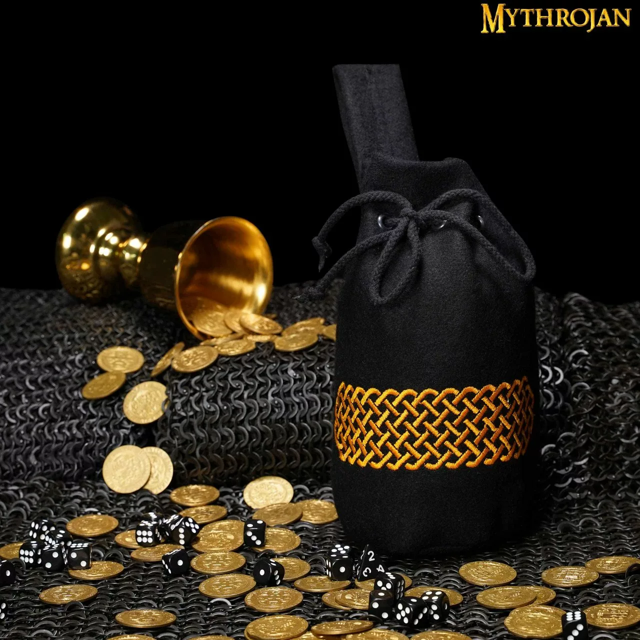 Mythrojan Bolsa De Lana Bordada Con Cordón Para Cinturón: Medieval Vikingo Celta Bolsa Accesorios De Disfraces Monedero, 8 "× 6.5" 7 Mythrojan Bolsa De Lana Bordada Con Cordón Para Cinturón: Medieval Vikingo Celta Bolsa Accesorios De Disfraces Monedero, 8 "× 6.5" - Imagen 5