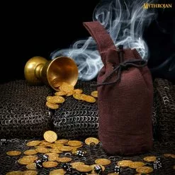 Mythrojan Bolsa Con Cordón Para Cinturón Accesorios Para Disfraces Renacimiento Bolsa Para Joyas -Armadura Ventas 3 DSC08247