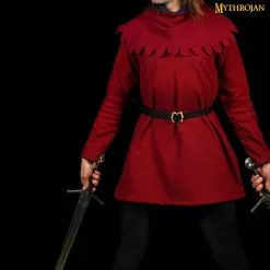 Mythrojan Cinturón Vikingo Medieval De Cuero Del Renacimiento Con Hebilla De Latón - Negro -Armadura Ventas 3 DSC09686