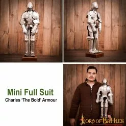 Mini Armadura Completa Decorativa De Acero Inoxidable Duque De Borgoña -Armadura Ventas 3403SS22 2
