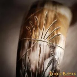Cuerno Medieval Vikingo Para Beber Con Diseños Grabados Cuerno De Buey Auténtico Hecho A Mano -Armadura Ventas 4 10 1