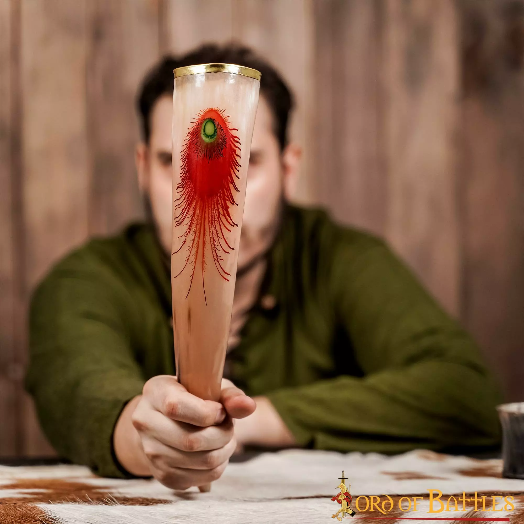 Cuerno Para Beber Con Dibujos Brillantes Hecho A Mano Con Auténtico Cuerno De Buey 8 Cuerno Para Beber Con Dibujos Brillantes Hecho A Mano Con Auténtico Cuerno De Buey - Imagen 6