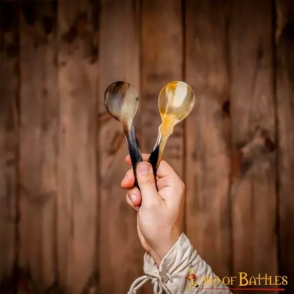 Cuchara Medieval Vikinga De Cuerno Auténtico Juego De 2 Accesorios Funcionales De Cuerno 8 Cuchara Medieval Vikinga De Cuerno Auténtico Juego De 2 Accesorios Funcionales De Cuerno - Imagen 6