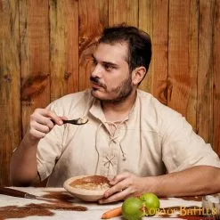 Viking Feast Tazón Ancho De Madera Hecho A Mano Cubiertos Útiles De Madera Dura -Armadura Ventas 4 148