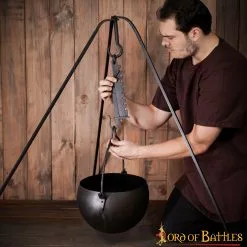 Trípode Para Hoguera Medieval De Hierro Forjado A Mano Equipo De Campamento Funcional -Armadura Ventas 4 165