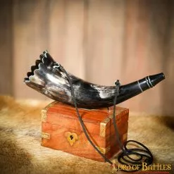 Gjallarhorn Vikingo Auténtico Con Cuerda Sintética Simple -Armadura Ventas 4 17 2