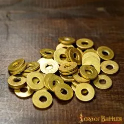 Juego De 50 Arandelas Sueltas De Latón Puro Para Armaduras Y Equipamiento De Cuero -Armadura Ventas 4 190