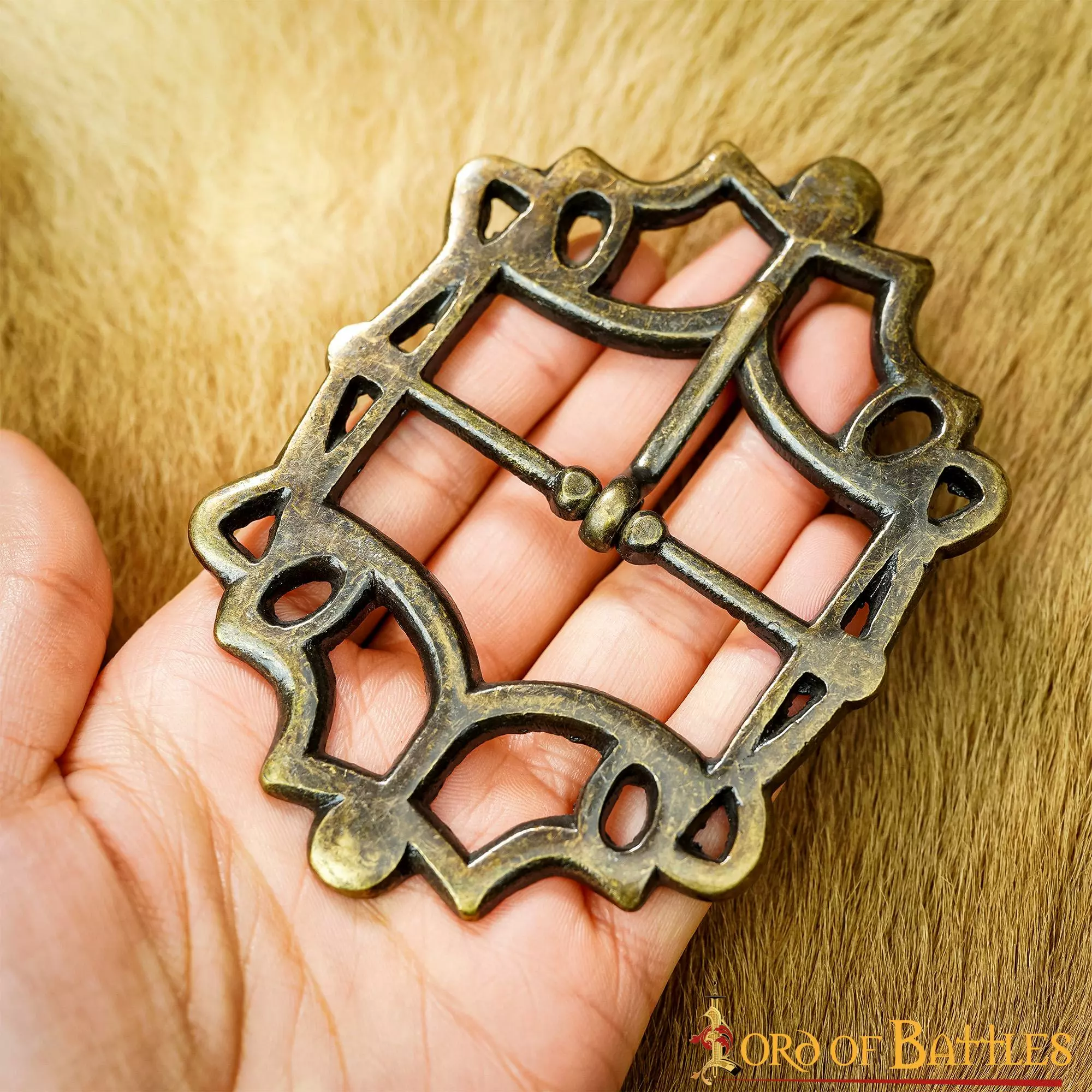 Hebilla De Cinturón Pirata Grande De Latón Antiguo 7 Hebilla De Cinturón Pirata Grande De Latón Antiguo - Imagen 5