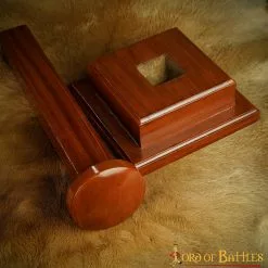 Soporte De Madera Para Cascos Medievales Con O Sin Aventail -Armadura Ventas 4 20