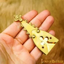 Renacimiento Puro Latón Macizo Cinturón Final Chape Accesorio Funcional -Armadura Ventas 4 200