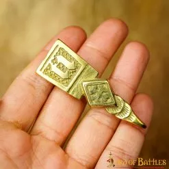 Intrincado Cinturón Medieval De Latón Puro Accesorio Funcional Chape -Armadura Ventas 4 201