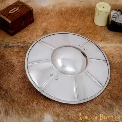 Hebilla Medieval Redonda Estriada Escudo De Acero Para Esgrima -Armadura Ventas 4 244