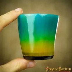 Vasos De Chupito Medievales Flamboyant Colorful Hechos A Mano De Auténtico Cuerno De Buey -Armadura Ventas 4 268