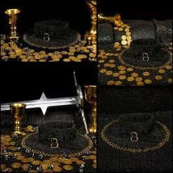 Mythrojan RIVETED CHAINMAIL STANDARD "El Caballero Negro Gorget": Remaches Redondos De Aro Plano De 9 Mm (Alt) Con Forro Acolchado De Ante Negro Y Bordes De Latón Macizo 9 Mythrojan RIVETED CHAINMAIL STANDARD "El Caballero Negro Gorget": Remaches Redondos De Aro Plano De 9 Mm (Alt) Con Forro Acolchado De Ante Negro Y Bordes De Latón Macizo -Armadura Ventas 4 3