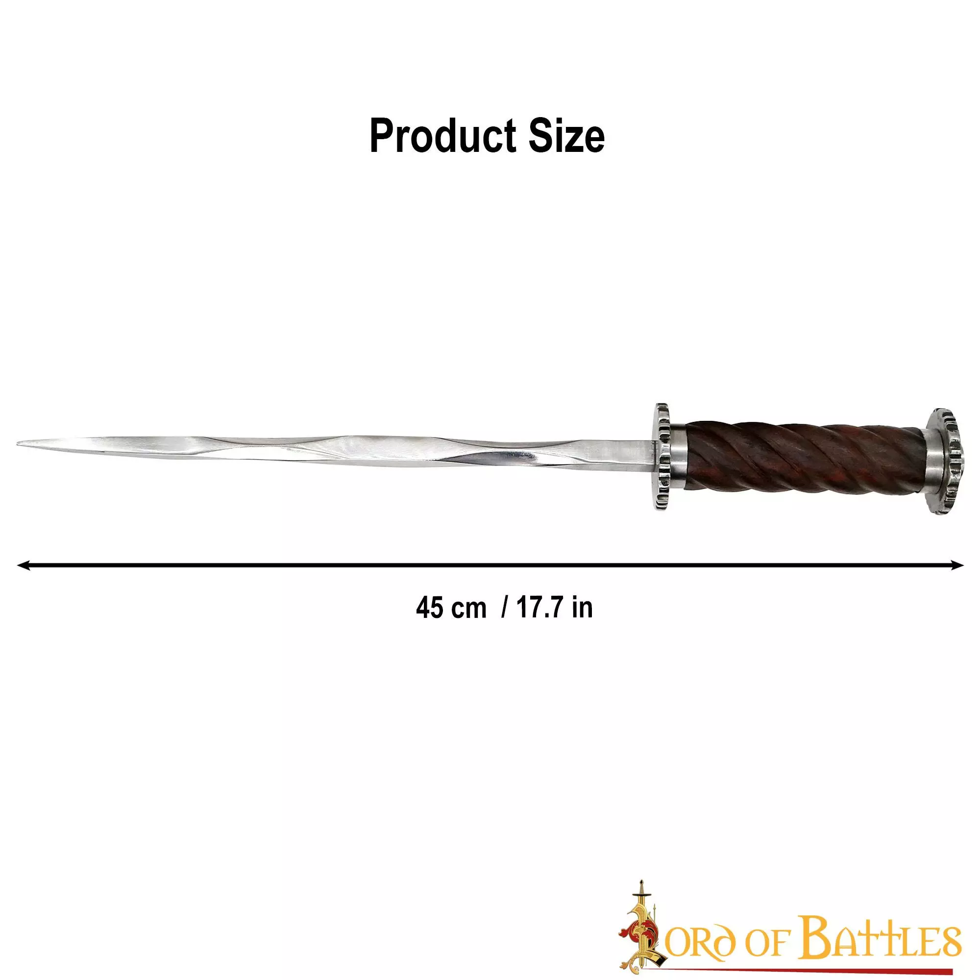 Daga Medieval Rondell Con Vaina De Cuero Auténtico 5 Daga Medieval Rondell Con Vaina De Cuero Auténtico - Imagen 3