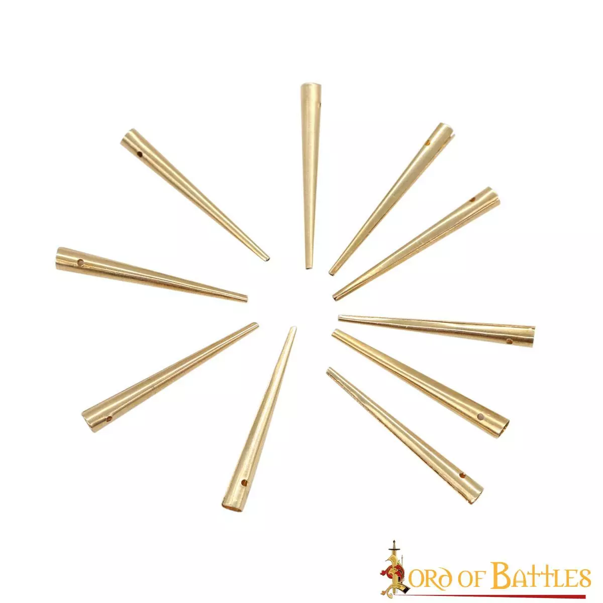 Juego De 10 Aiguetas Medievales De Latón Macizo Puro 6 Juego De 10 Aiguetas Medievales De Latón Macizo Puro - Imagen 4