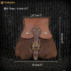 MYTHROJAN "STALWART WARRIOR" BOLSA DE CUERO Para LARP, Cosplay Medieval SCA Marrón, 8"×8 11 MYTHROJAN "STALWART WARRIOR" BOLSA DE CUERO Para LARP, Cosplay Medieval SCA Marrón, 8"×8 -Armadura Ventas 4 DSC01129 size 1 1