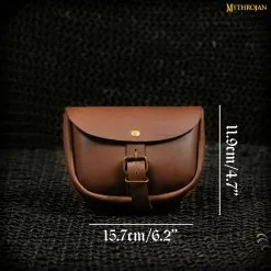 Mythrojan Cinturón De Cuero Medieval Hecho A Mano Bolsa Para Eventos De Fin De Semana Y Festivales - Marrón -Armadura Ventas 4 DSC03435