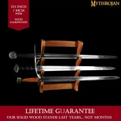 Mythrojan De Madera Maciza De Tres Niveles Espada Medieval De Pared Espada Samurai Expositor De Espada Katana Espada De Gladiador Expositor De Pared Espada De Cruzado Soporte De Cuchillo Para Mostrar - Soporte De Tres Niveles 11 Mythrojan De Madera Maciza De Tres Niveles Espada Medieval De Pared Espada Samurai Expositor De Espada Katana Espada De Gladiador Expositor De Pared Espada De Cruzado Soporte De Cuchillo Para Mostrar - Soporte De Tres Niveles -Armadura Ventas 4 DSC07268.jpg