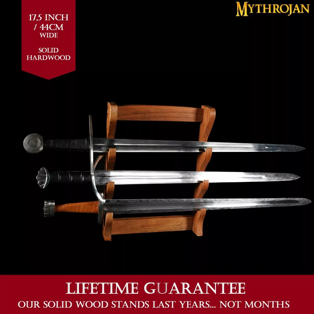 Mythrojan De Madera Maciza De Tres Niveles Espada Medieval De Pared Espada Samurai Expositor De Espada Katana Espada De Gladiador Expositor De Pared Espada De Cruzado Soporte De Cuchillo Para Mostrar - Soporte De Tres Niveles 6 Mythrojan De Madera Maciza De Tres Niveles Espada Medieval De Pared Espada Samurai Expositor De Espada Katana Espada De Gladiador Expositor De Pared Espada De Cruzado Soporte De Cuchillo Para Mostrar - Soporte De Tres Niveles - Imagen 4