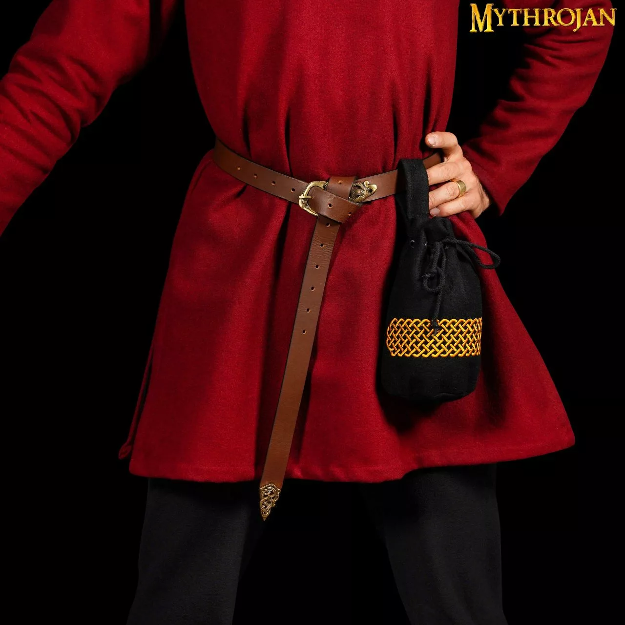 Mythrojan Bolsa De Lana Bordada Con Cordón Para Cinturón: Medieval Vikingo Celta Bolsa Accesorios De Disfraces Monedero, 8 "× 6.5" 4 Mythrojan Bolsa De Lana Bordada Con Cordón Para Cinturón: Medieval Vikingo Celta Bolsa Accesorios De Disfraces Monedero, 8 "× 6.5" - Imagen 2