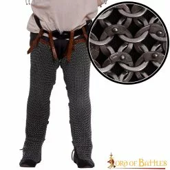 Mallas De Cota De Malla Con Anillas Planas, Remachadas Y Alternadas, DI 9 Mm, Natural